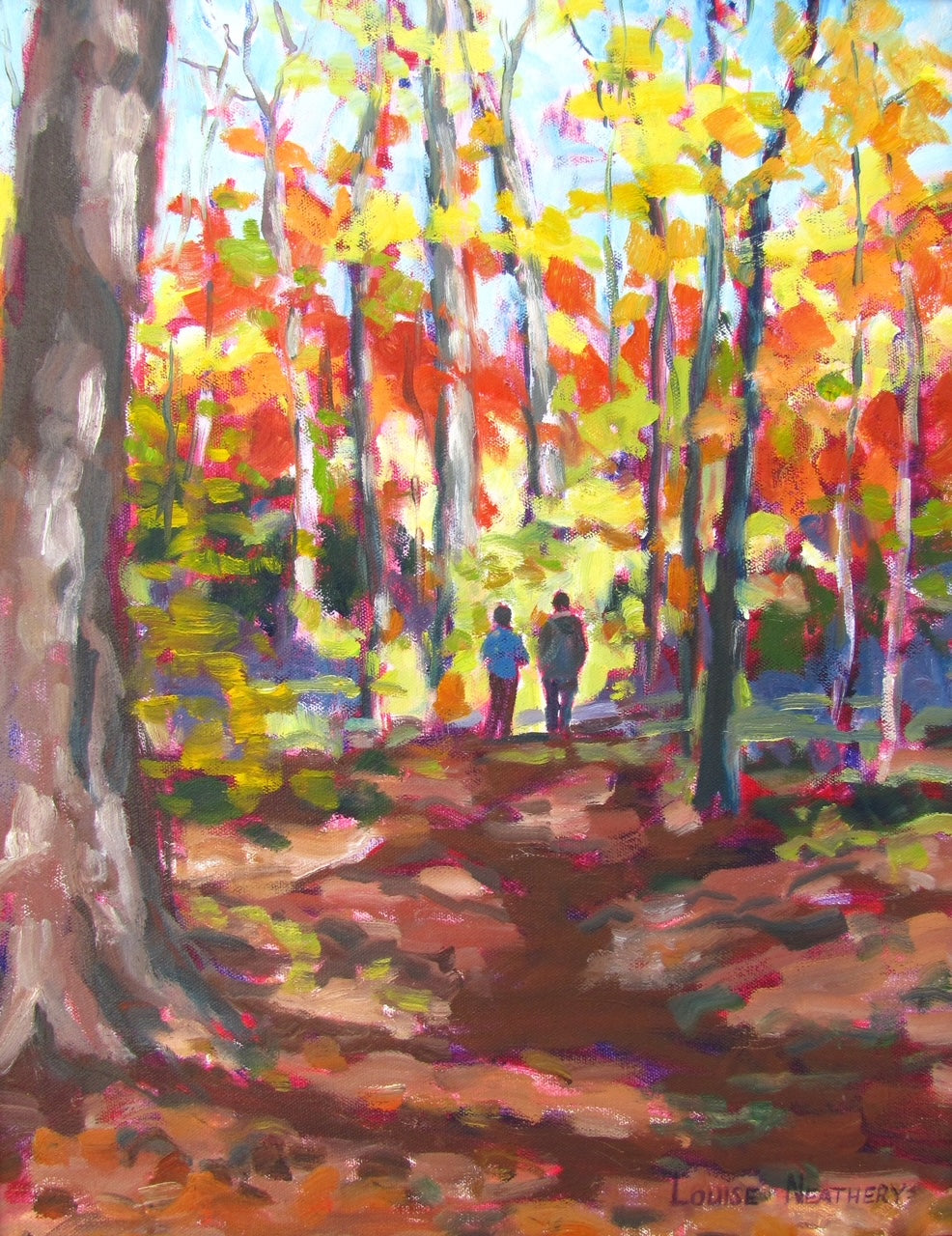 Autumn Stroll by Louise Neathery Art