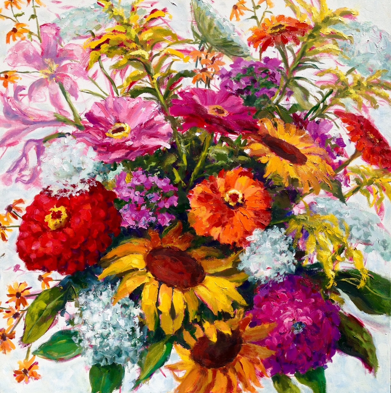 Jubilee Summer Bouquet by Louise Neathery Art