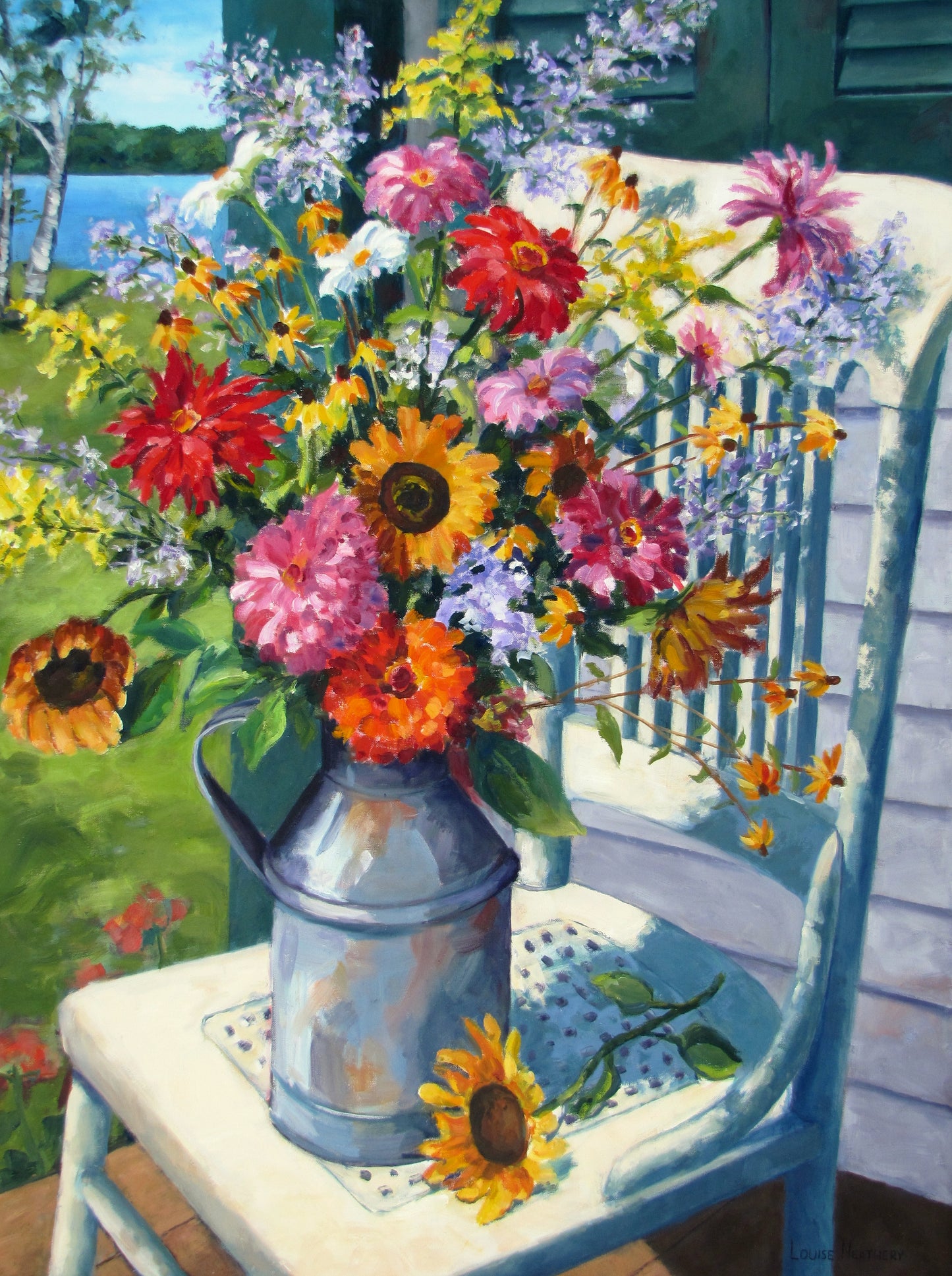 Summer Bouquet on Chair